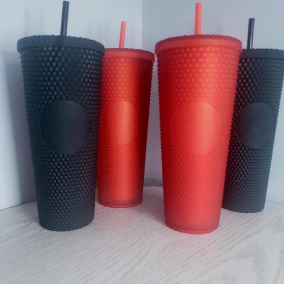 Starbucks Fashion Matte Tumblers Red Black New - Picture 1 of 4